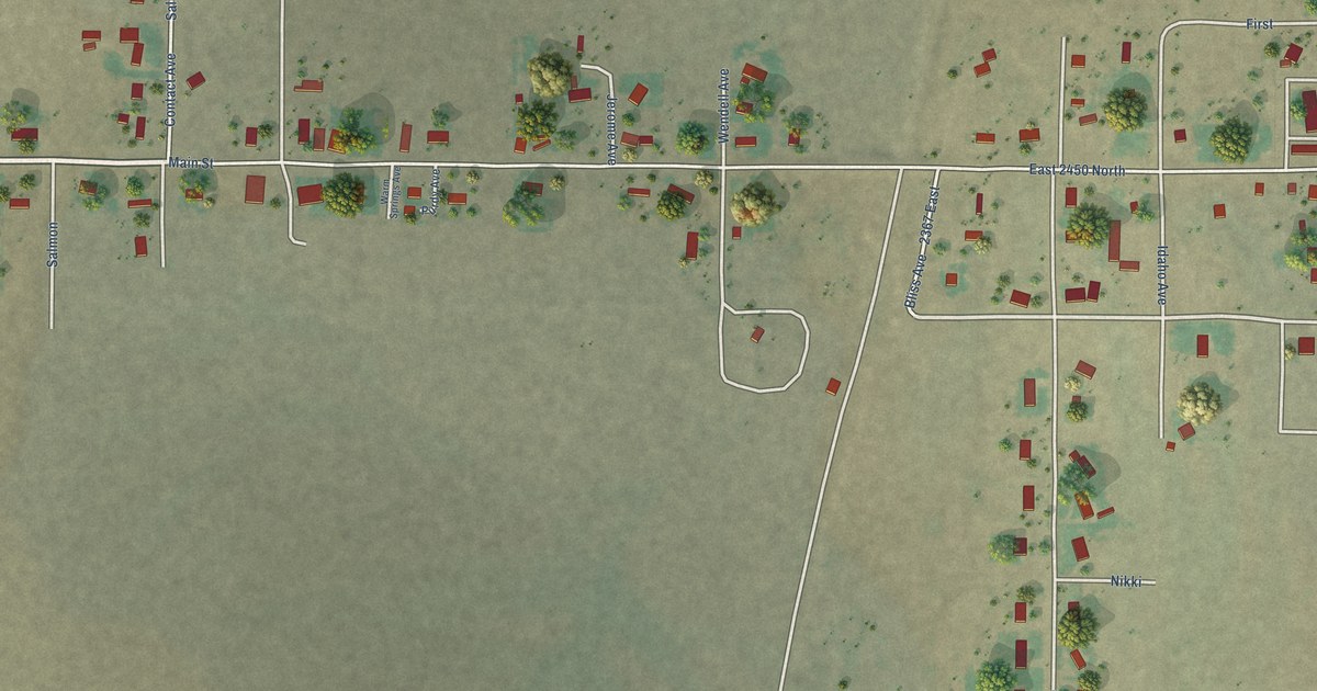 Map of Hollister, Idaho in 2026