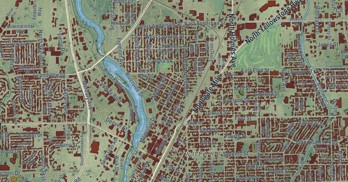 Map of Idaho Falls, Idaho in 2026