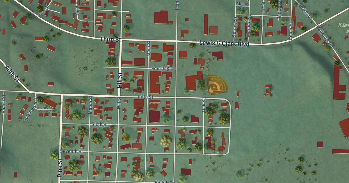 Map of Kamiah, Idaho in 2026