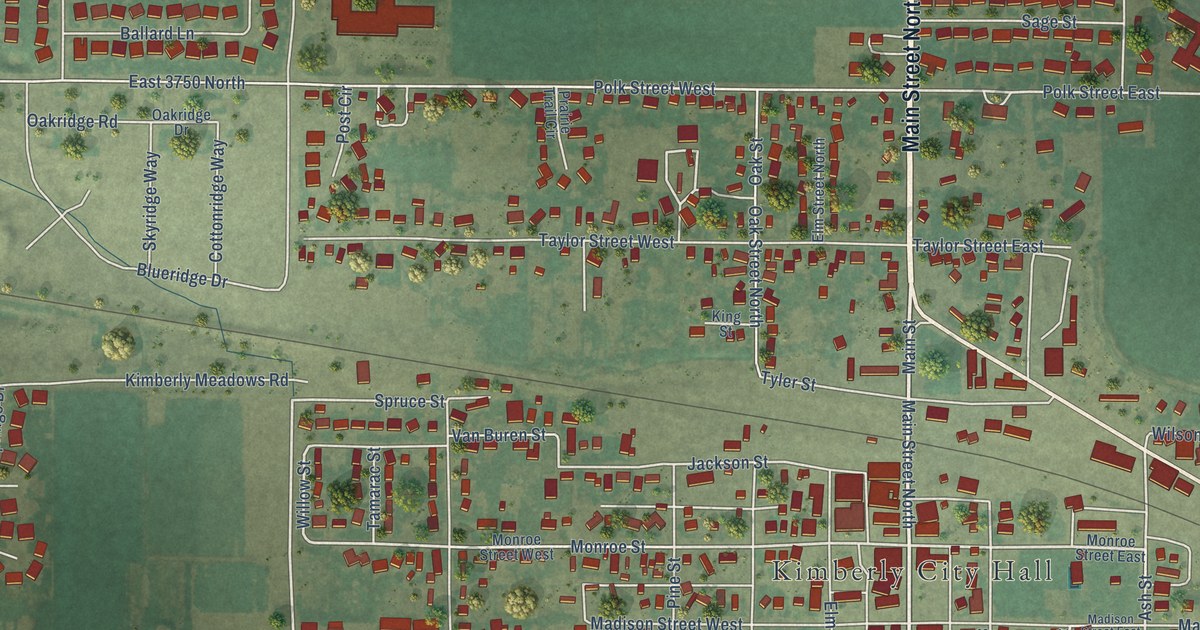 Map of Kimberly, Idaho in 2026