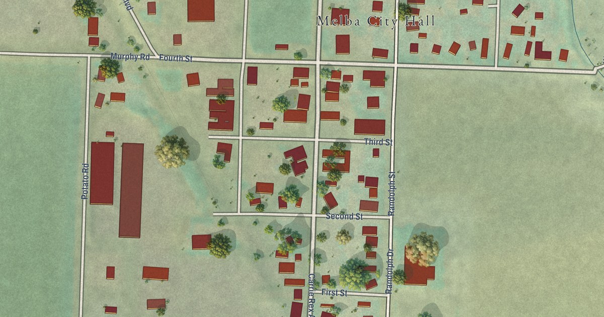 Map of Melba, Idaho in 2026