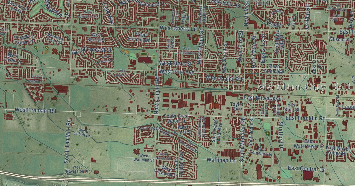 Map of Meridian, Idaho in 2026