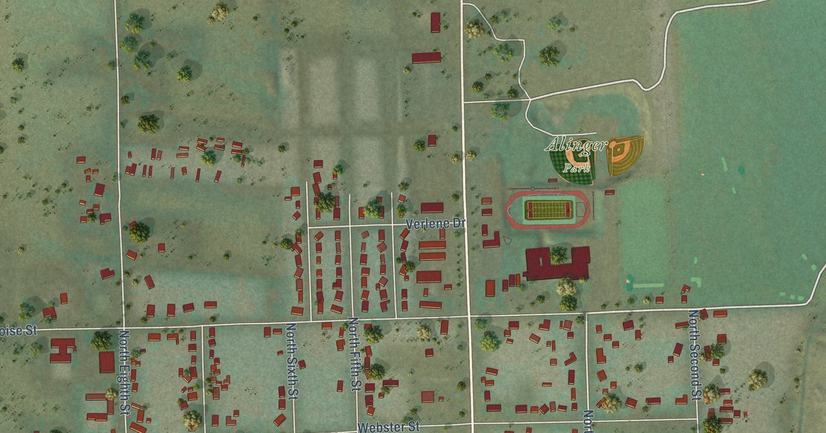 Map of Montpelier, Idaho in 2026