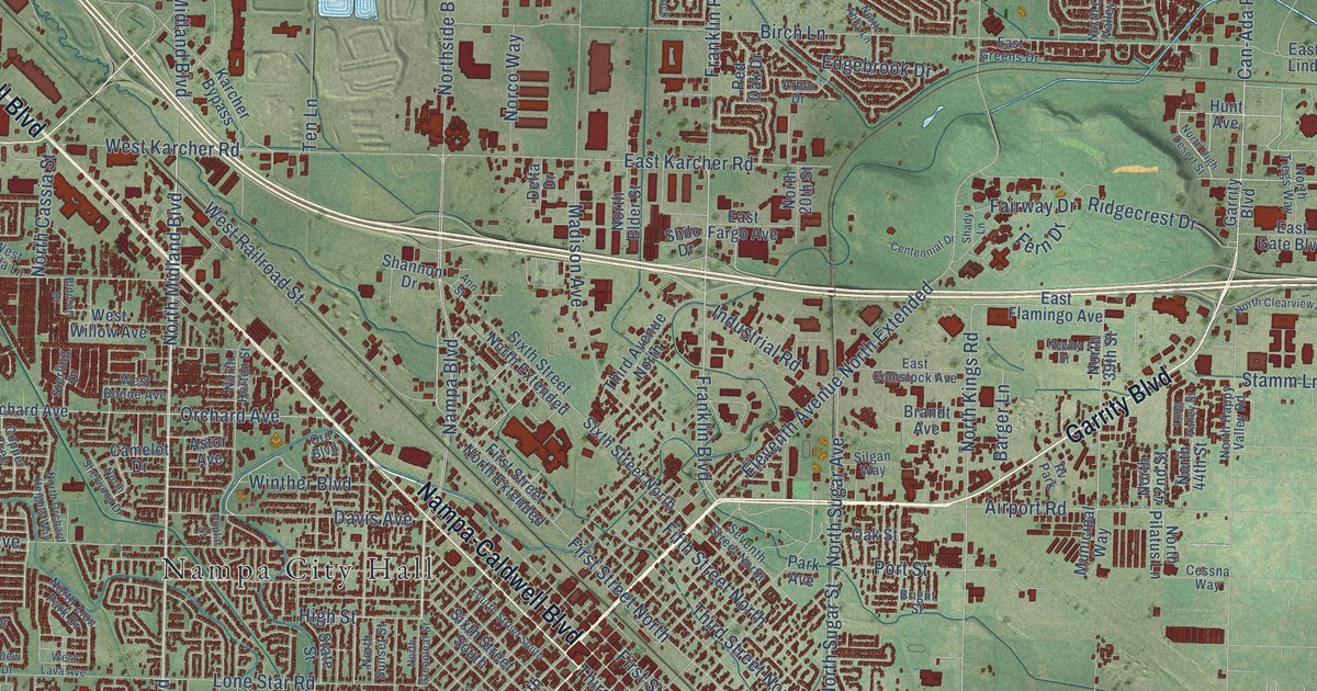 Map of Nampa, Idaho in 2026