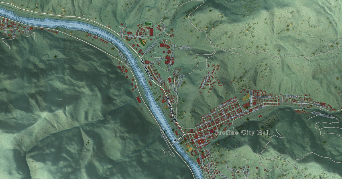 Map of Orofino, Idaho in 2026