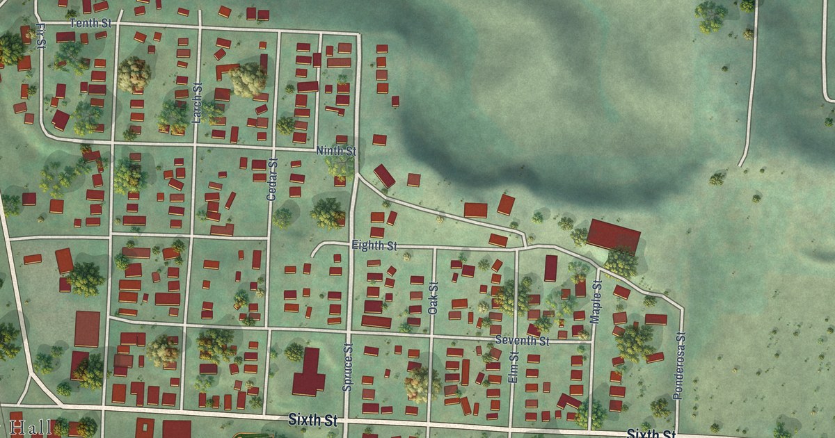 Map of Potlatch, Idaho in 2026