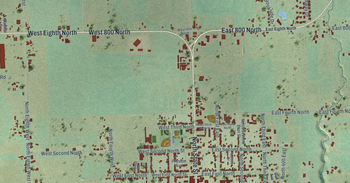 Map of Preston, Idaho in 2026
