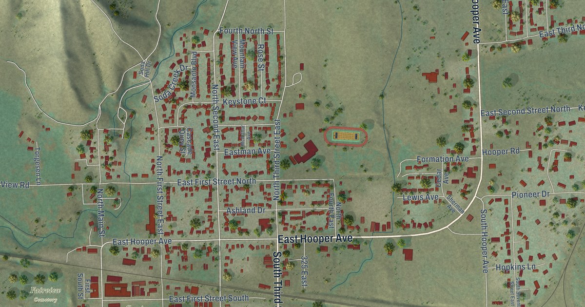 Map of Soda Springs, Idaho in 2026