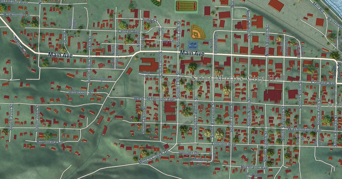 Map of St. Maries, Idaho in 2026