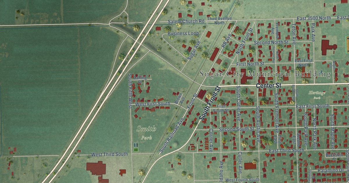 Map of Sugar City, Idaho in 2026