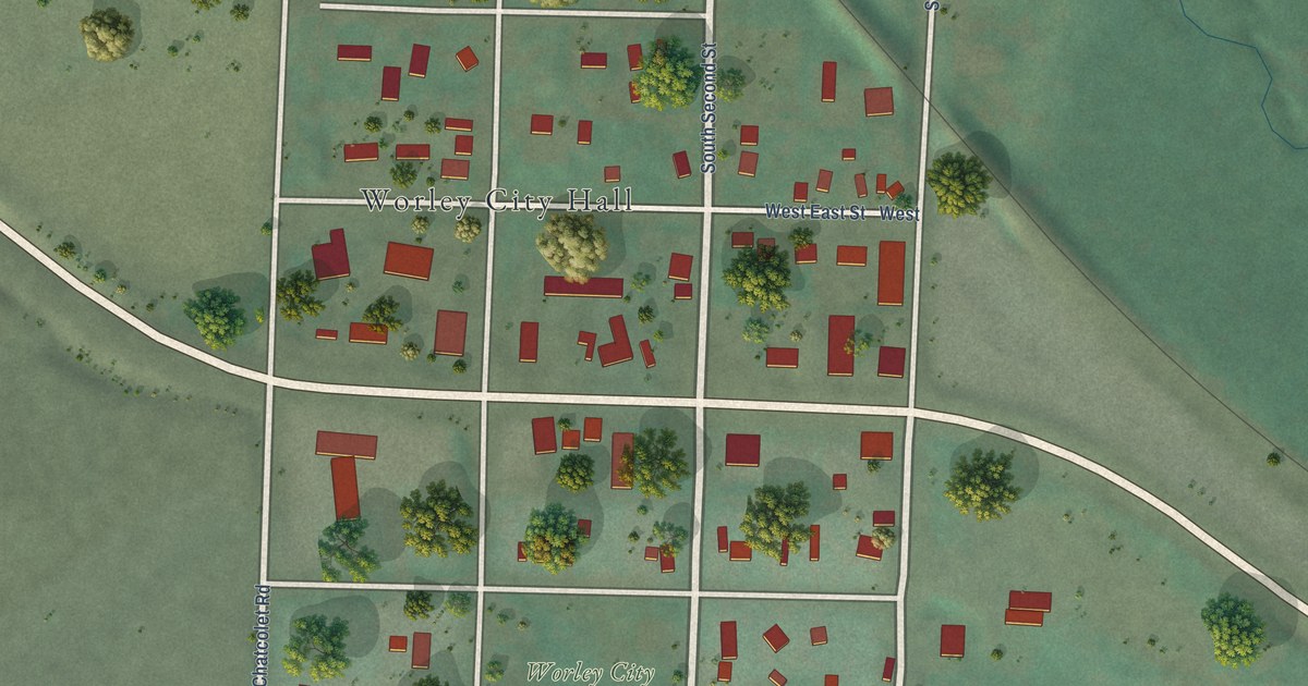 Map of Worley, Idaho in 2026
