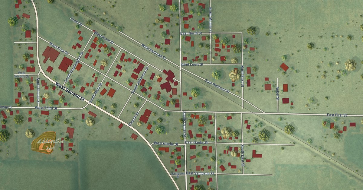 Map of Addieville, Illinois in 2026