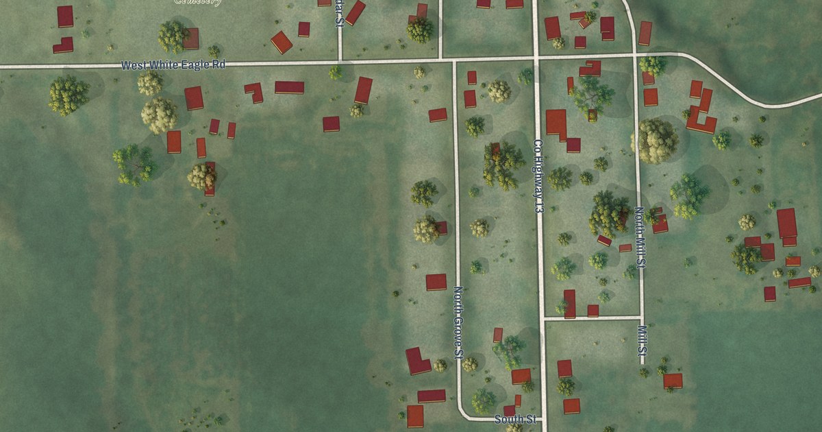 Map of Adeline, Illinois in 2026