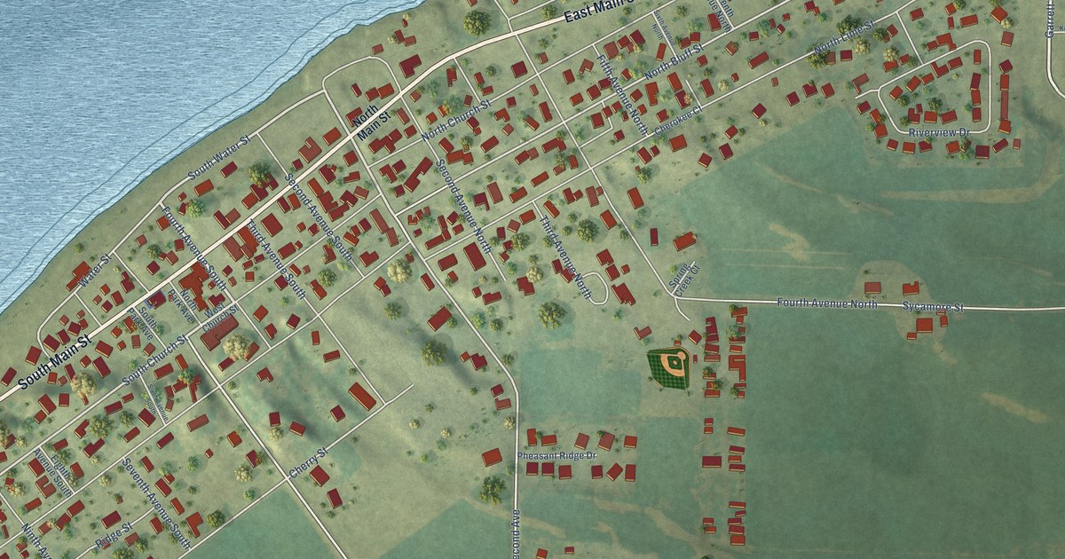 Map of Albany, Illinois in 2026