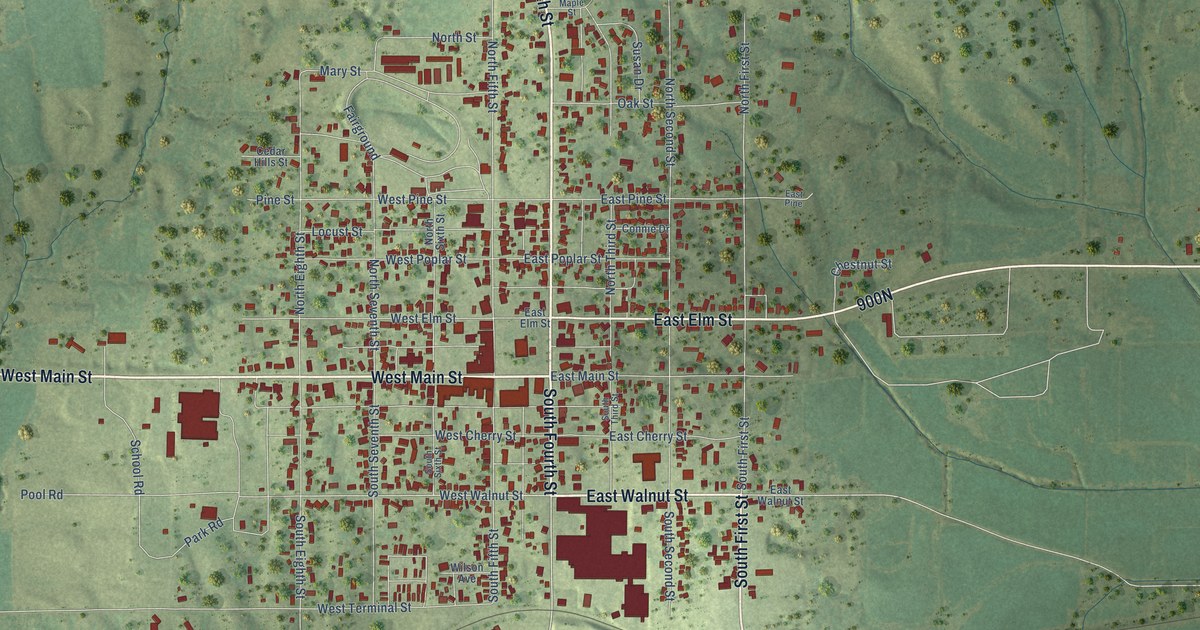 Map of Albion, Illinois in 2026