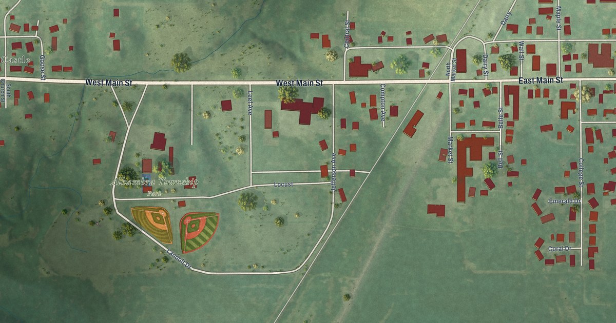Map of Alhambra, Illinois in 2026