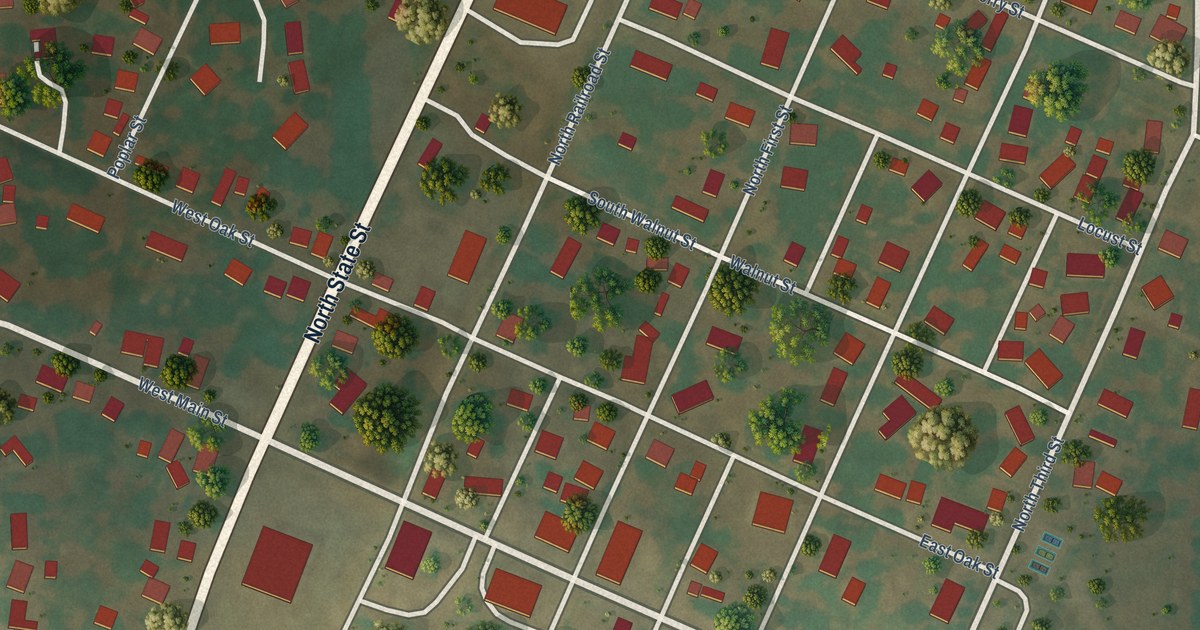 Map of Allendale, Illinois in 2026