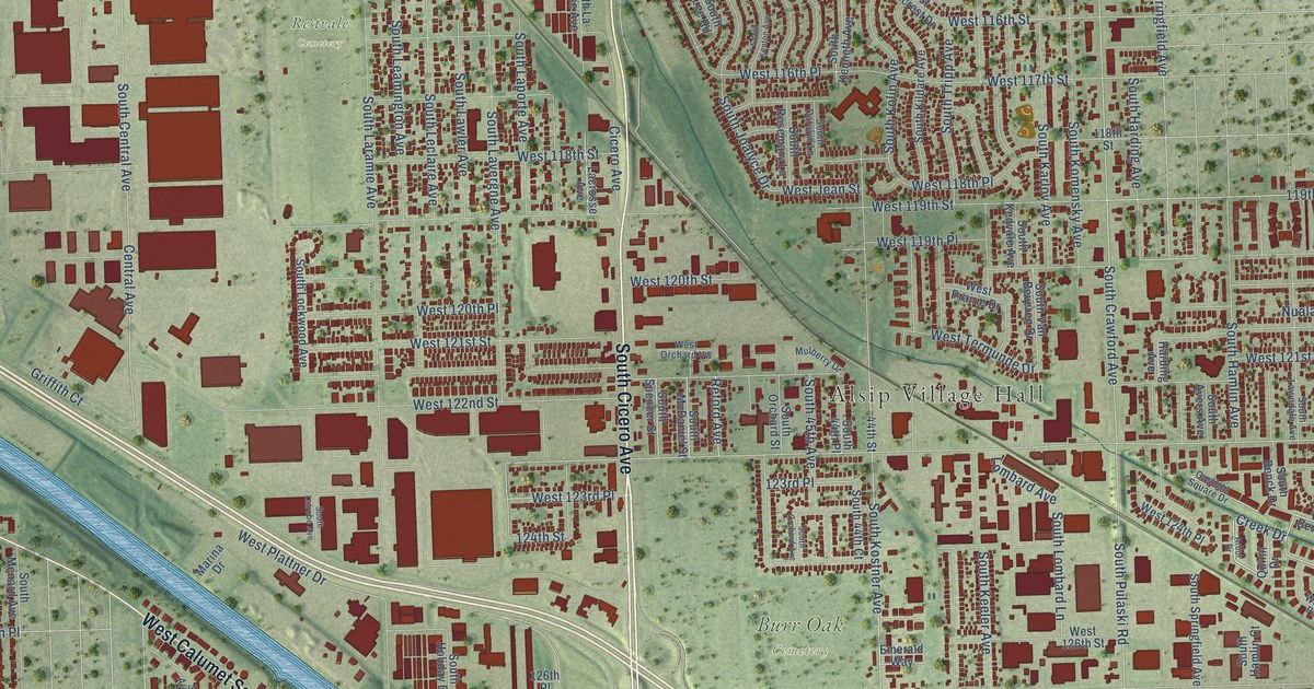 Map of Alsip, Illinois in 2026