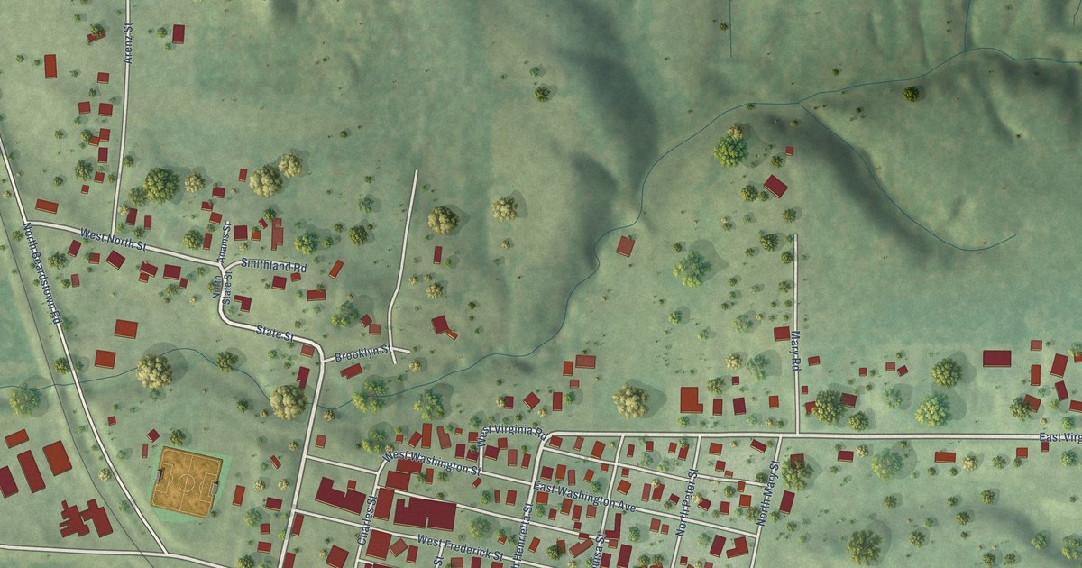 Map of Arenzville, Illinois in 2026
