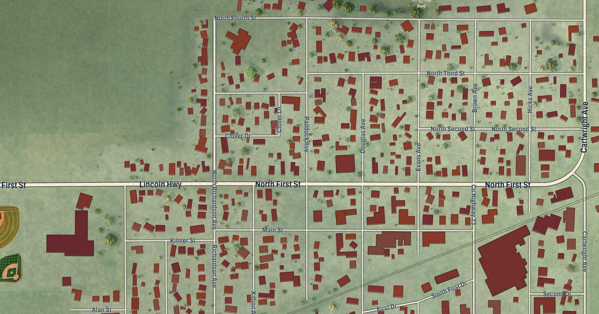 Map of Ashton, Illinois in 2026