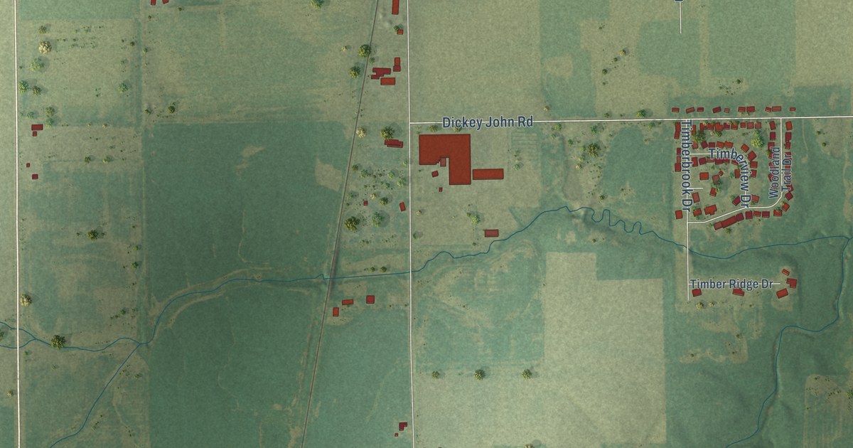 Map of Auburn, Illinois in 2026