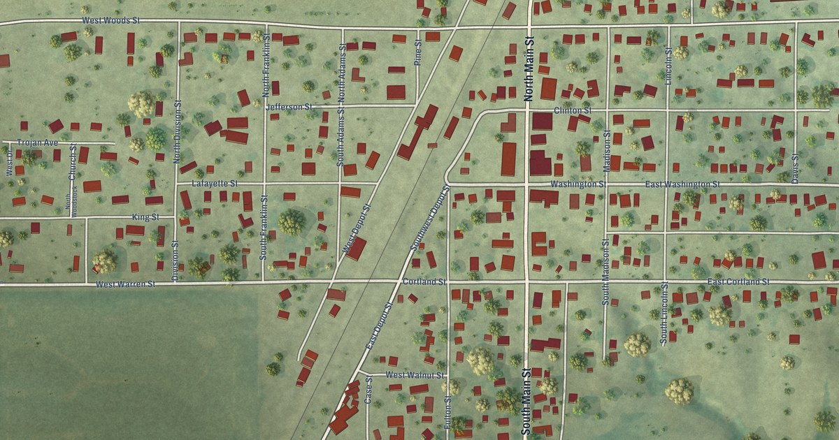 Map of Avon, Illinois in 2026