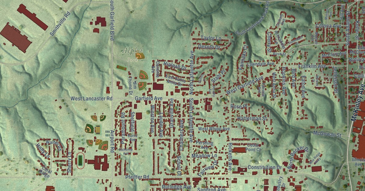 Map of Bartonville, Illinois in 2026