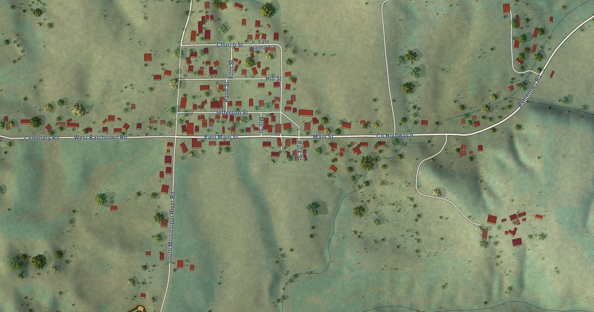 Map of Batchtown, Illinois in 2026