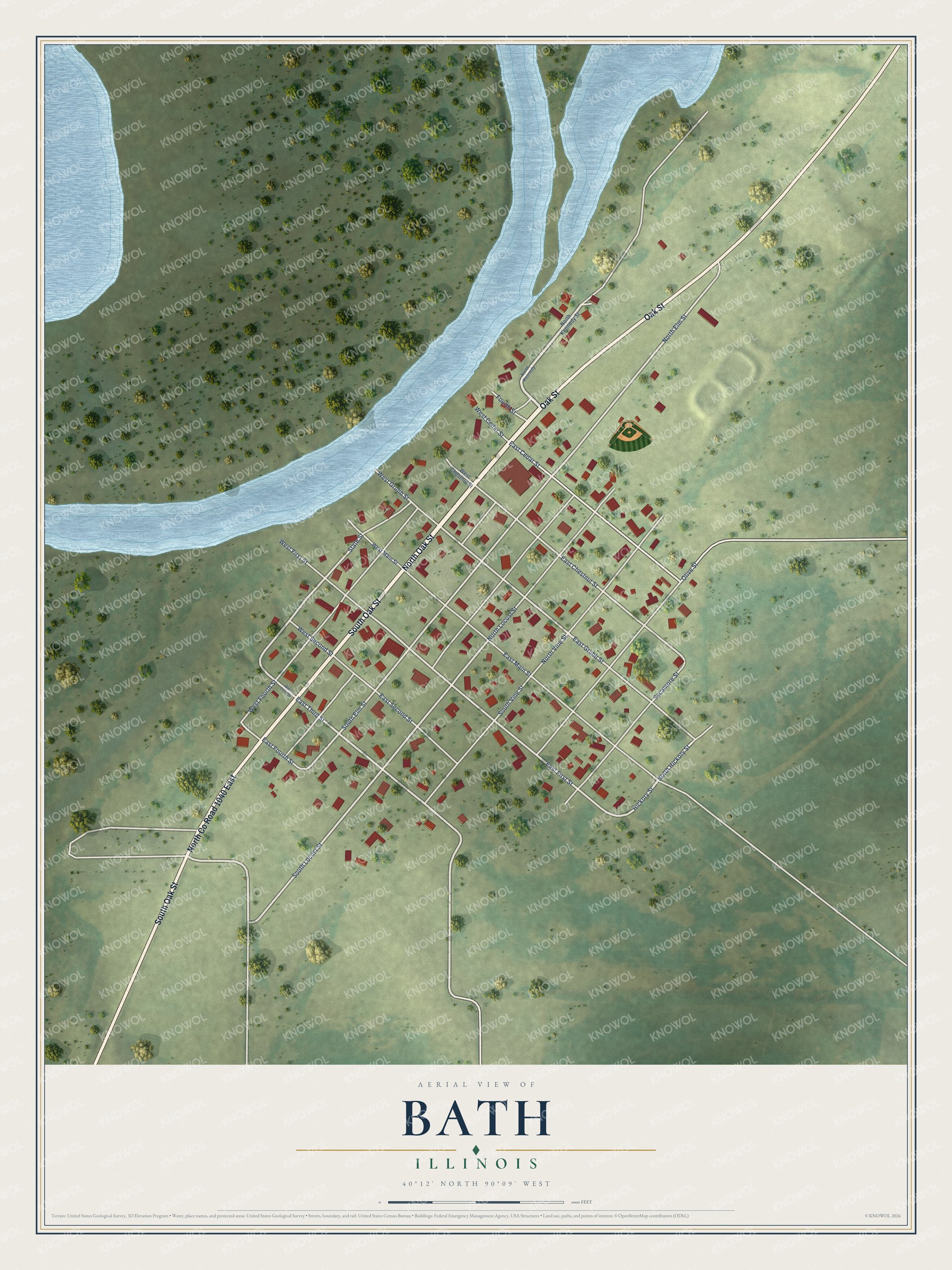 Watermarked full-map preview of Bath, Illinois