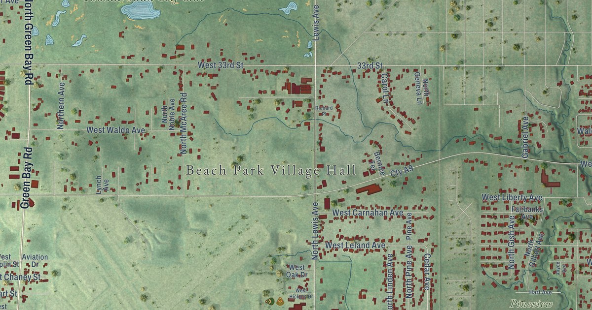 Map of Beach Park, Illinois in 2026