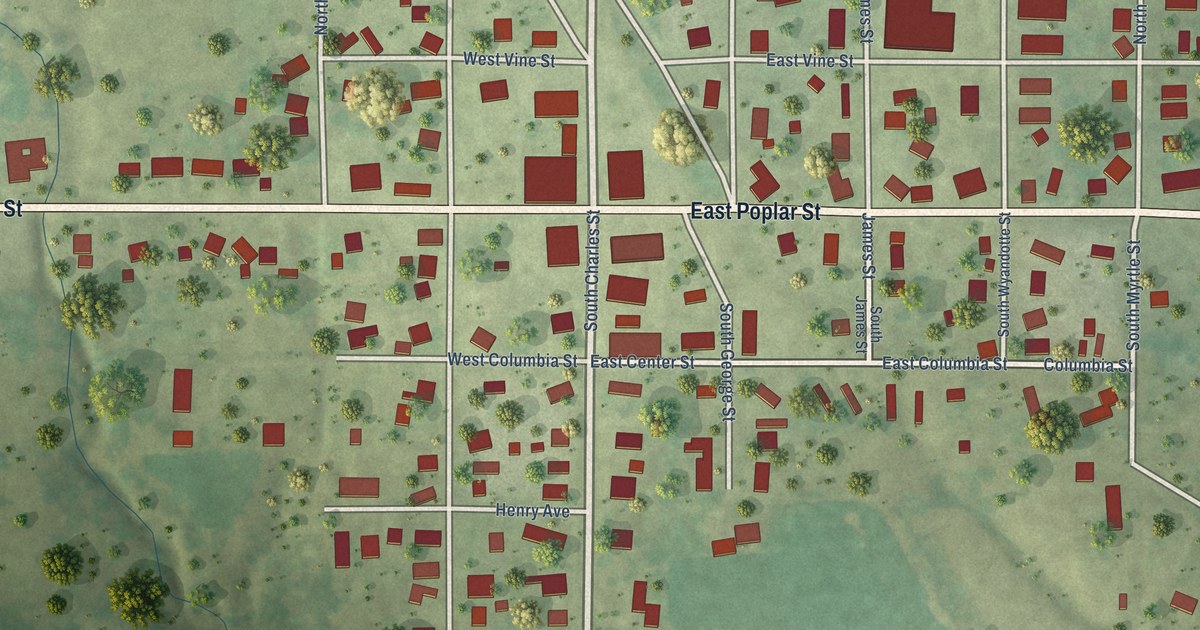 Map of Beecher City, Illinois in 2026