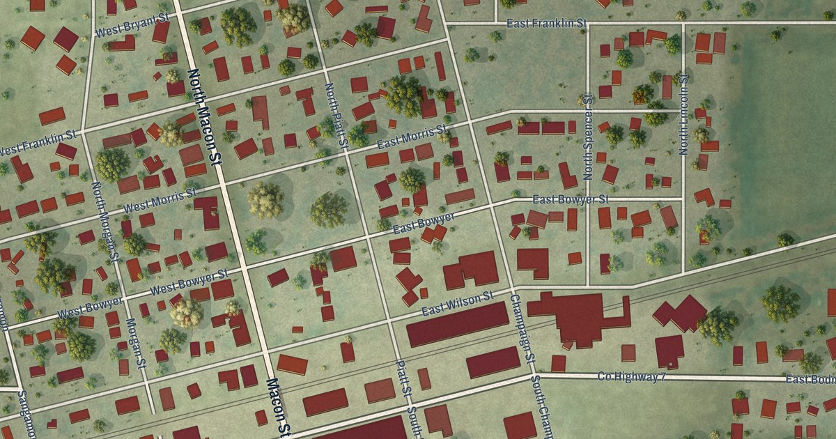 Map of Bement, Illinois in 2026