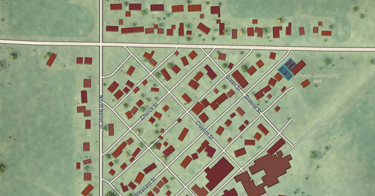 Map of Benson, Illinois in 2026