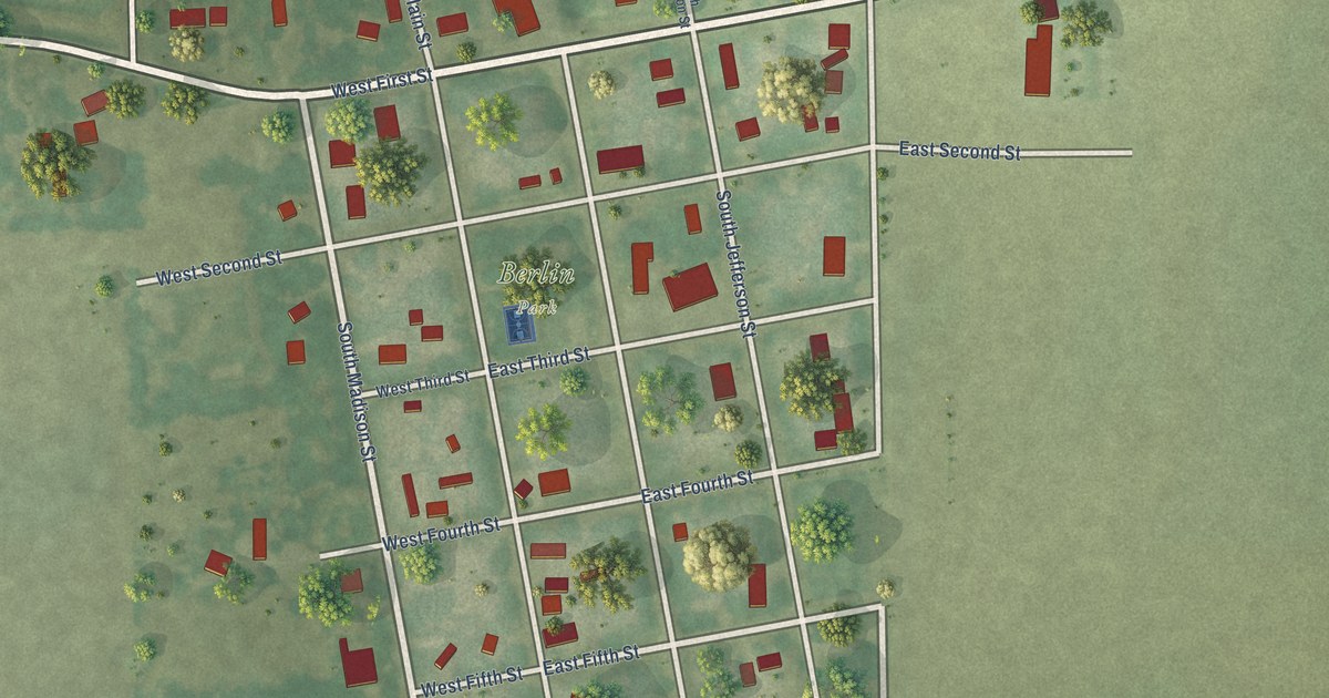 Map of Berlin, Illinois in 2026