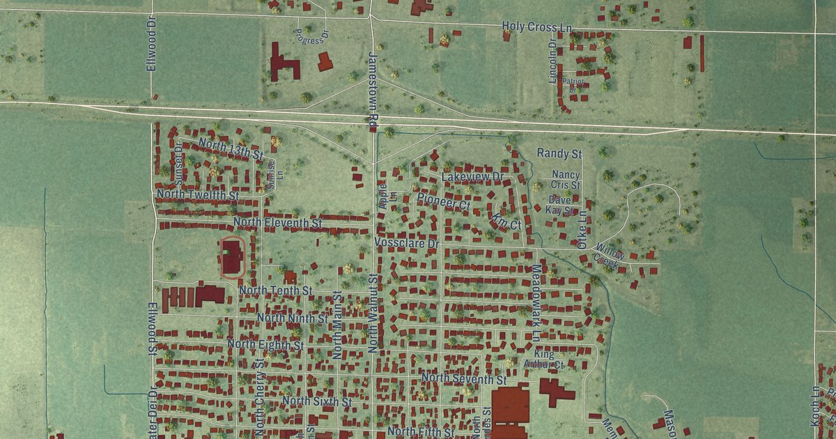 Map of Breese, Illinois in 2026