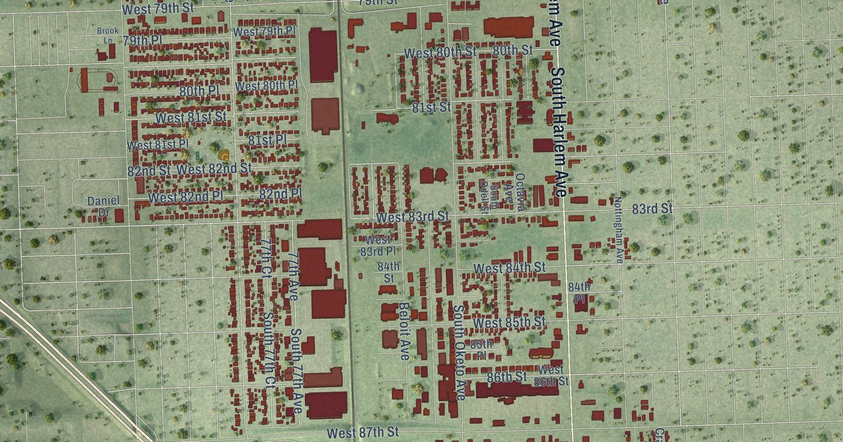 Map of Bridgeview, Illinois in 2026