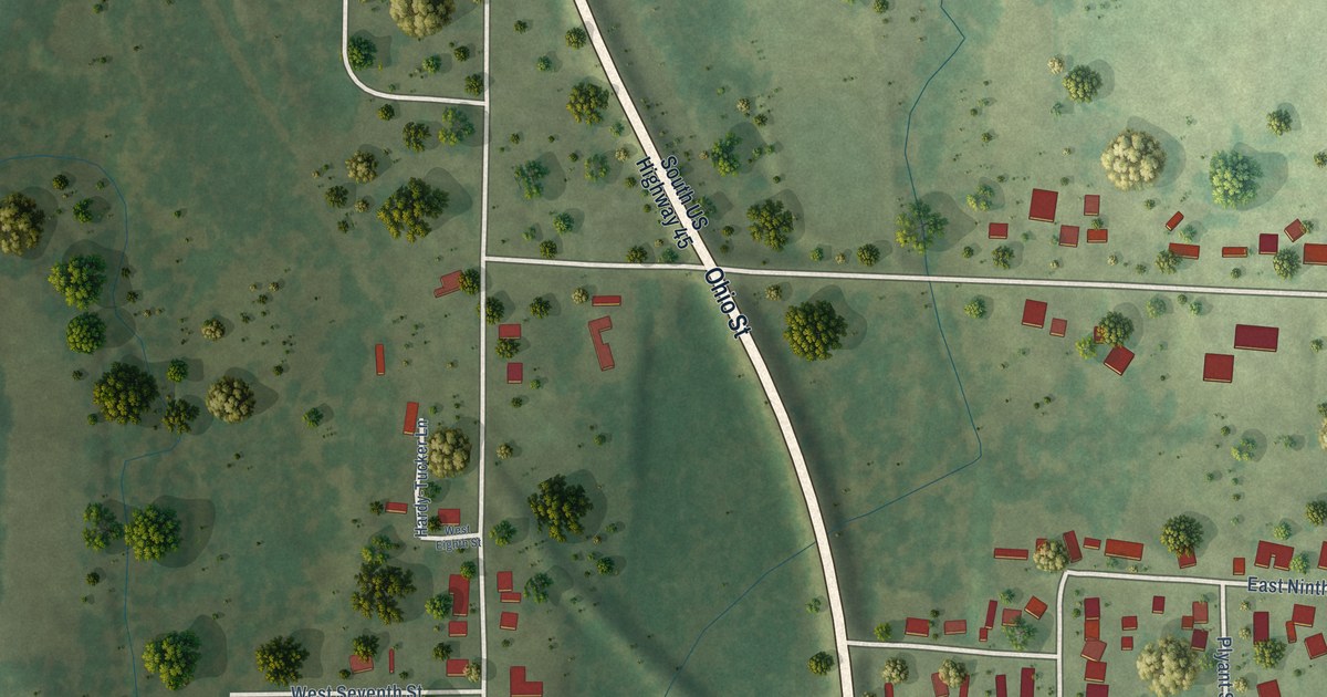Map of Brookport, Illinois in 2026