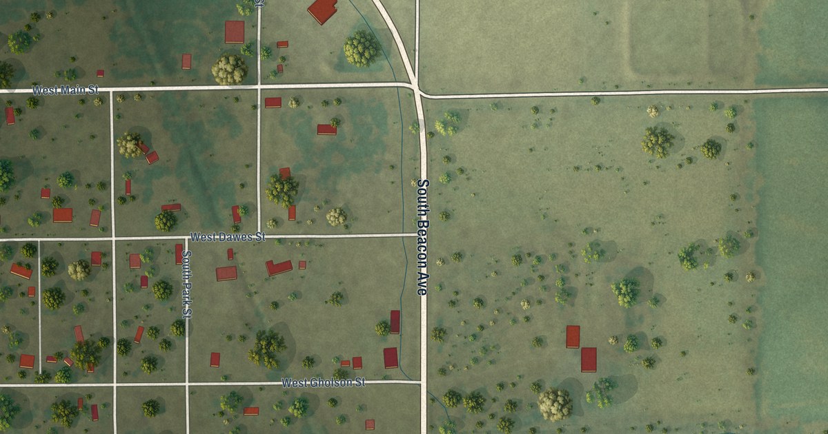 Map of Broughton, Illinois in 2026