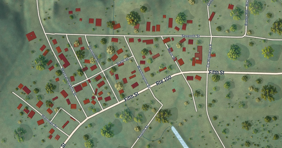 Map of Browning, Illinois in 2026