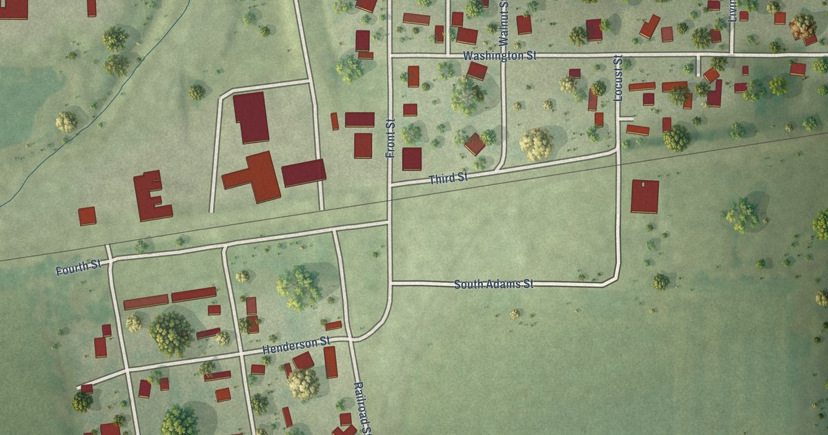 Map of Browns, Illinois in 2026