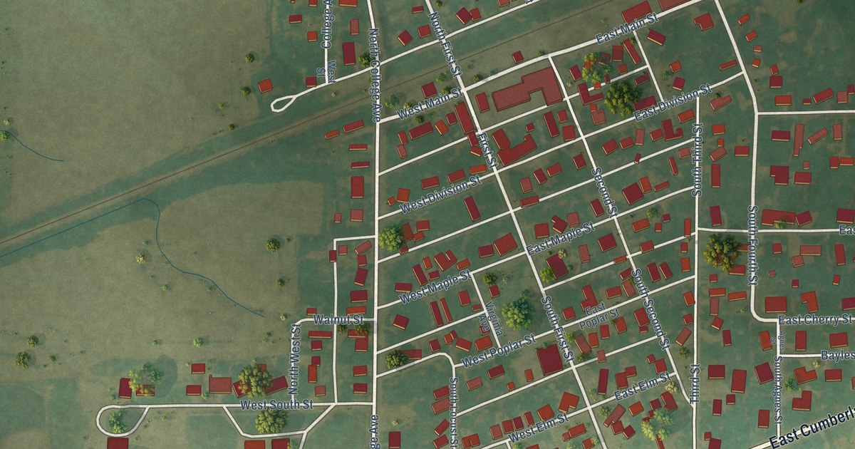 Map of Brownstown, Illinois in 2026
