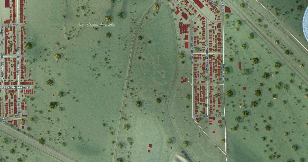 Map of Burnham, Illinois in 2026