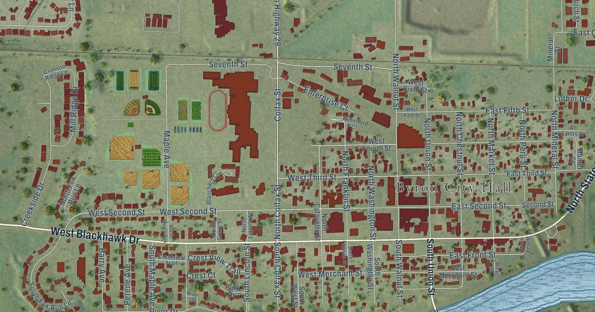 Map of Byron, Illinois in 2026
