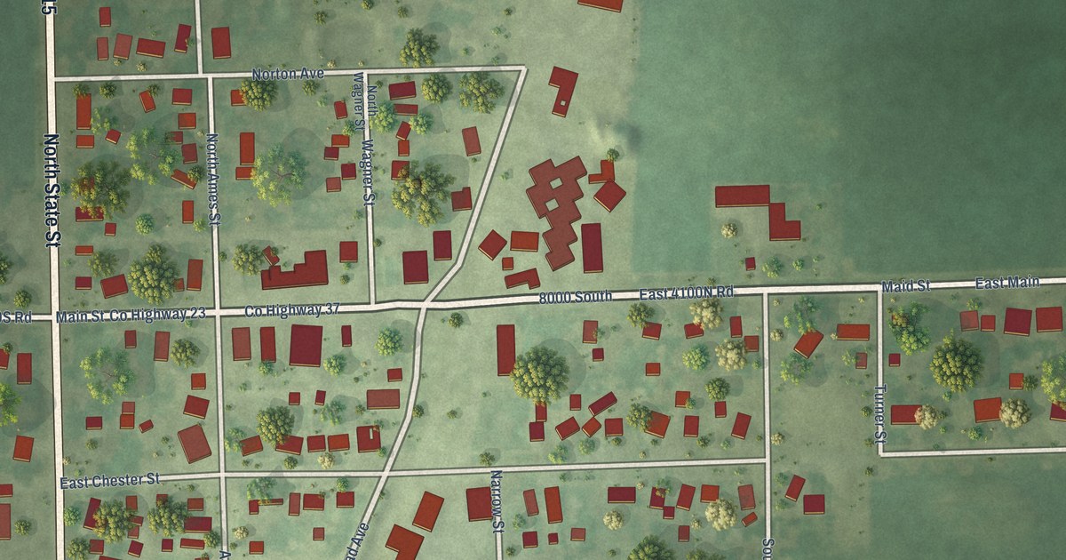 Map of Cabery, Illinois in 2026