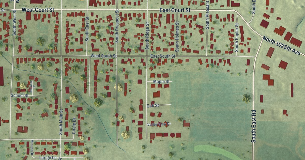 Map of Cambridge, Illinois in 2026