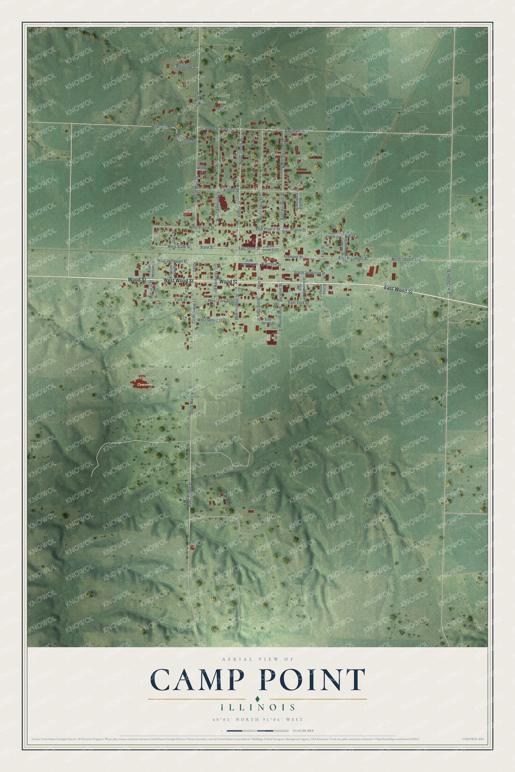 Watermarked full-map preview of Camp Point, Illinois