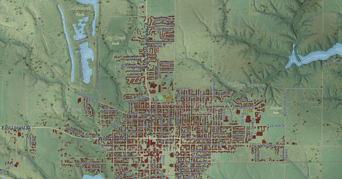 Map of Canton, Illinois in 2026
