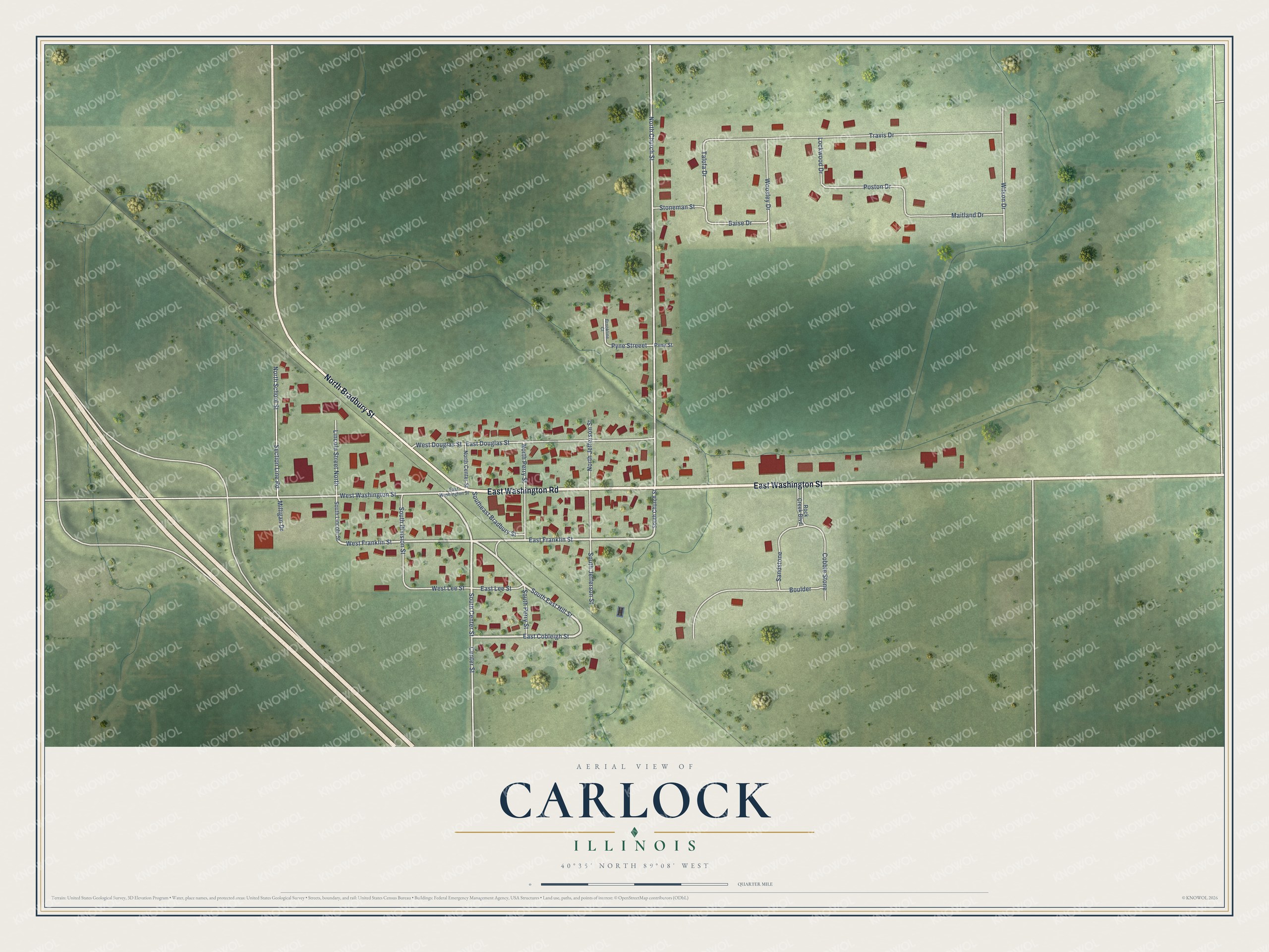 Watermarked full-map preview of Carlock, Illinois