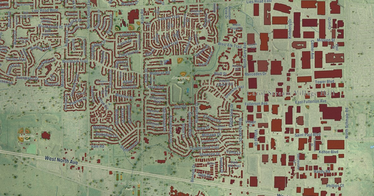 Map of Carol Stream, Illinois in 2026