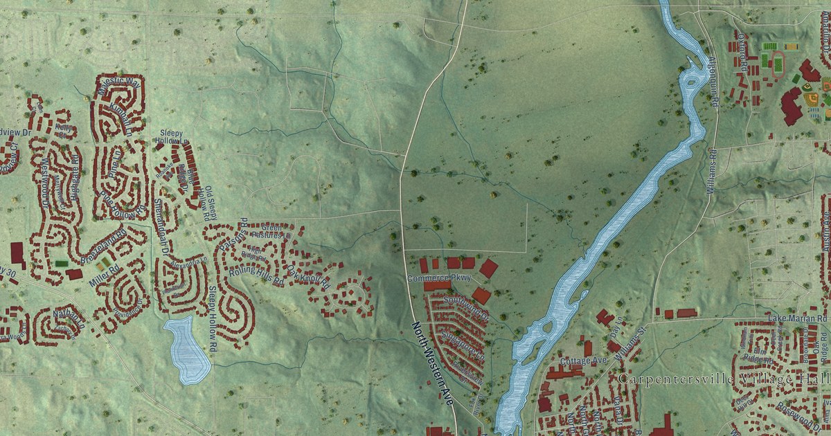 Map of Carpentersville, Illinois in 2026